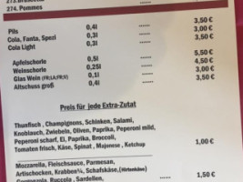 Pizzeria Salvatore menu