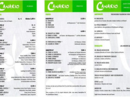 Canario menu