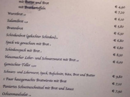 Gasthaus Lamm menu