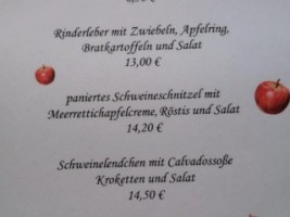 Edith Olszenka Gaststätte Gensunger Stuben menu