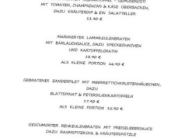 Speiserestaurant Fischer menu