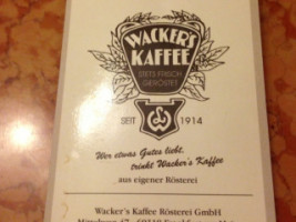 Café Wacker menu