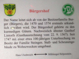 Bürgershof menu