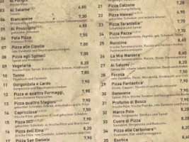 Pizzeria Nunzio menu