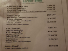 Restaurant Grödeli menu