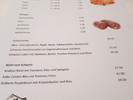 Restaurant Schönegg menu