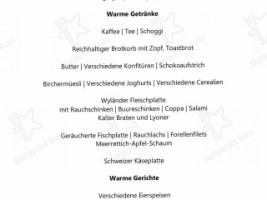 Restaurant Rübis&Stübis menu