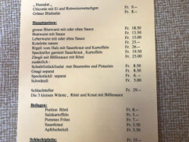 Huserhof menu