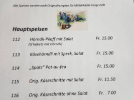 Bahnhöfli menu