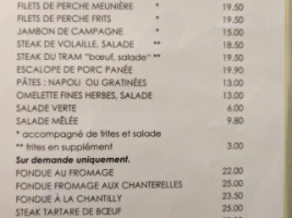 Café du Tram, Leuba menu