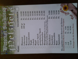 Restaurant Blüemlisalp menu