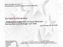 Gasthof Sternen menu