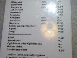 Alpenblick Toggwil menu