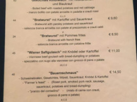 Huberbräu Stüberl menu