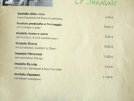 Susanna's Trattoria e Pizzeria menu