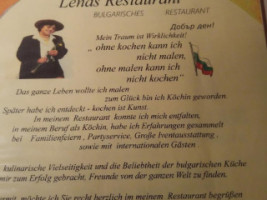 Lena's Restaurant menu