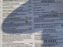 Kennedy's Bar & Restaurant menu