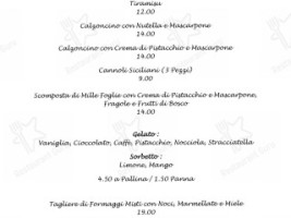 Bar Ristorante Pizzeria Buon Gusto menu