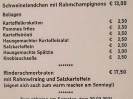 Landgasthaus Zum Urftal menu