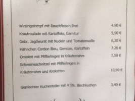 Roter Hirsch menu