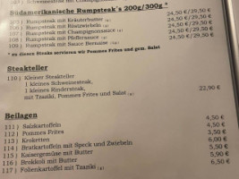 Mettmanner Hof menu