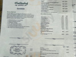 Berggasthaus Haldenhof menu