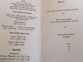 Restaurant Vero menu