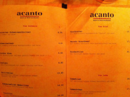 Acanto menu