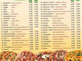 Insel Pizza menu