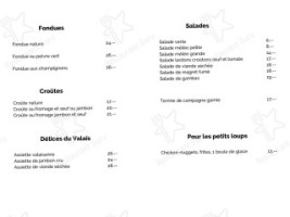 Gorges Du Durnand menu