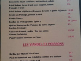 La Boille O Chaux menu