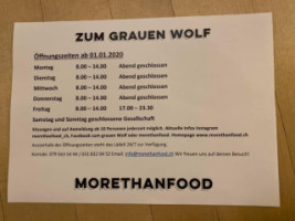 Zum Grauen Wolf menu