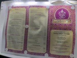 Ganesha Indisches menu