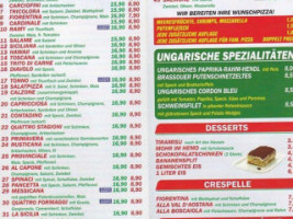 Mafiosi Pizzeria menu