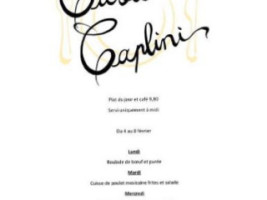 Casa Caplini menu