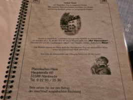 Gaststaette Pfannkuchenhaus menu