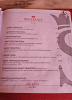 Cafe Savoy menu