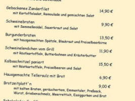 Landgasthof Apfelbeck menu