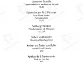 Krone-stuben Im Romantik- Die Krone Von Lech menu