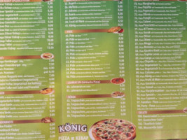 König Pizza Kebab menu