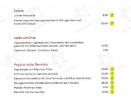 Restaurant Baren Guttannen menu