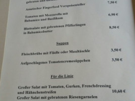 Krauth Kegelbahn Lasertag menu