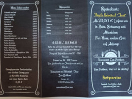 Zum Eichborn Gaststätte menu