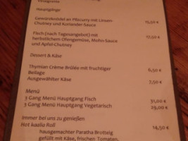 Kaalia menu
