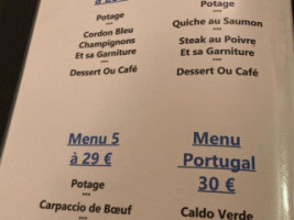 Café Corcovado Sàrl menu