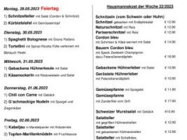 Zur Jubiläumswirtin menu