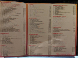 China Güssing menu