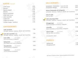 Lago Lounge menu