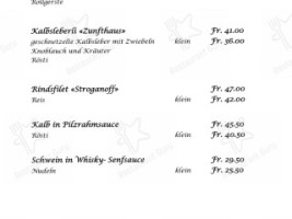 Wirtschaft Zum Schöntal menu