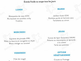 Du Centre Sportif menu